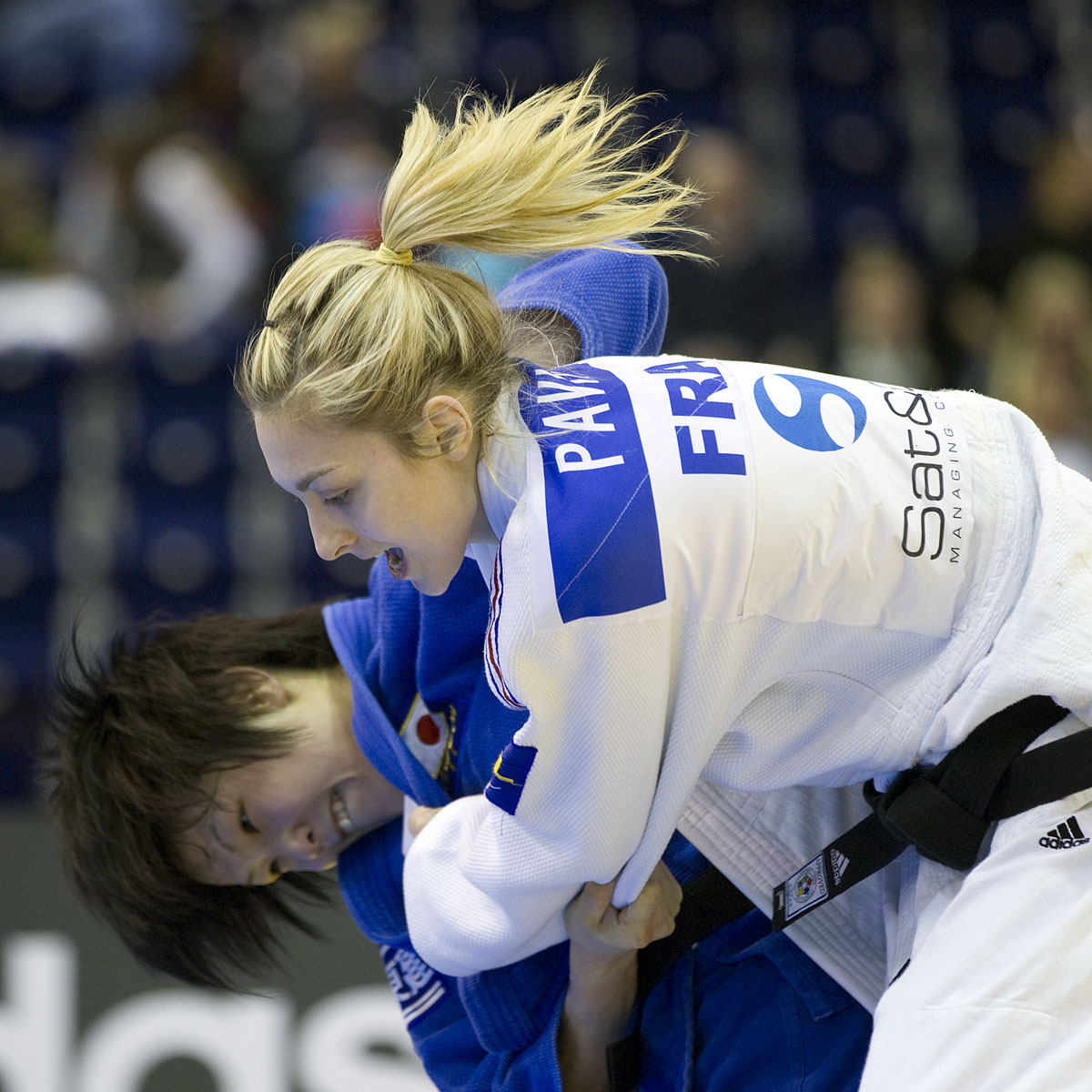 Nazomi Hirai (JPN) vs Automne Pavia (FRA) im Finale der Frauen -57kg