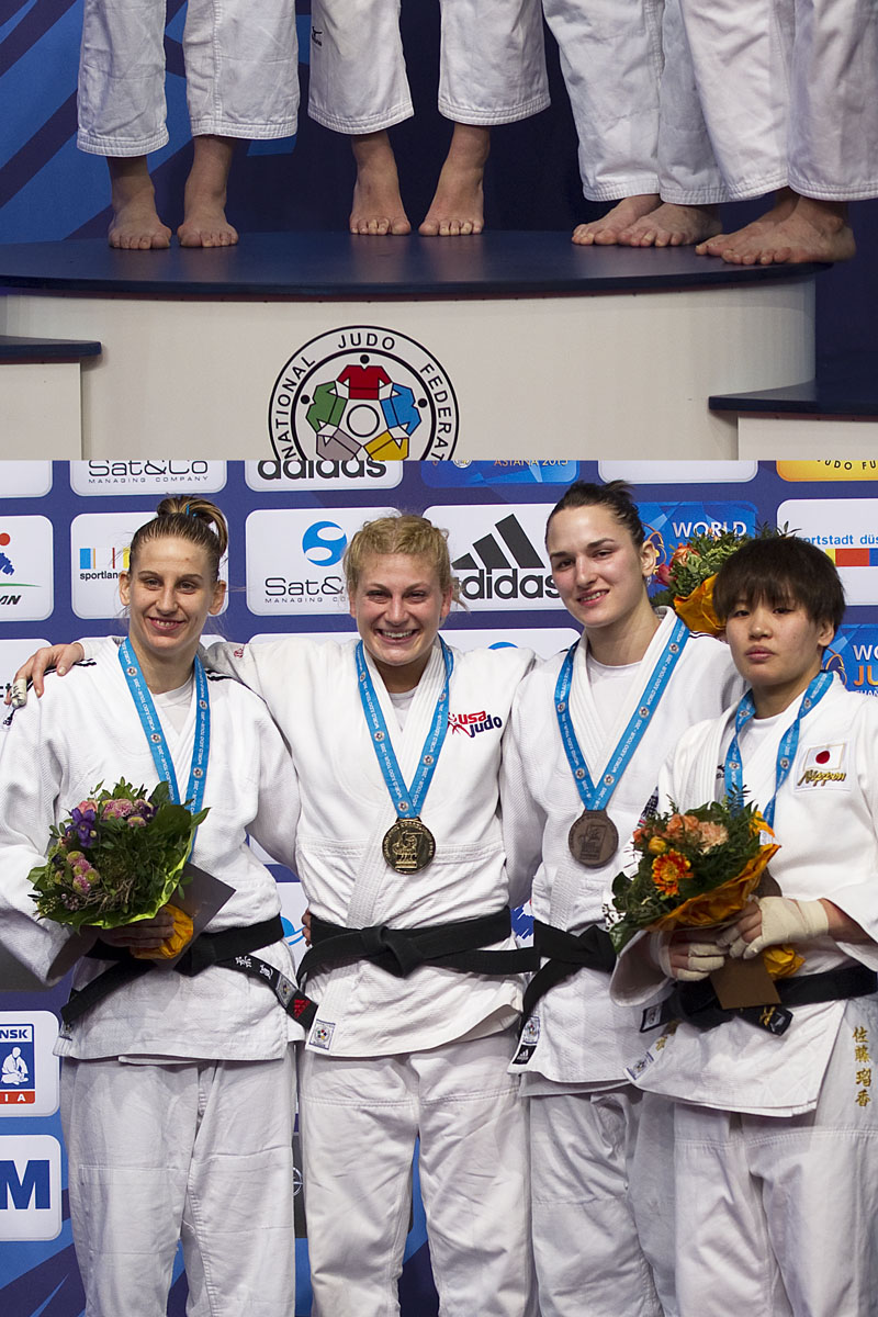 Anamari Velensek (SLO), Kayla Harrison (USA), Abigél Joó (HUN) & Ruika Sato (JPN)