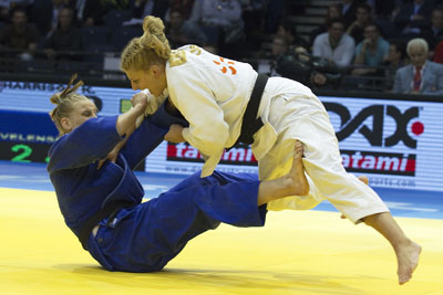 Anamari Velensek (SLO) vs Kayla Harrison (USA) im Finale der Frauen -78kg