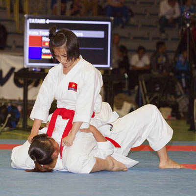 Finale im Team Kata der Frauen: Hanoi Karate Federation (1. Platz)