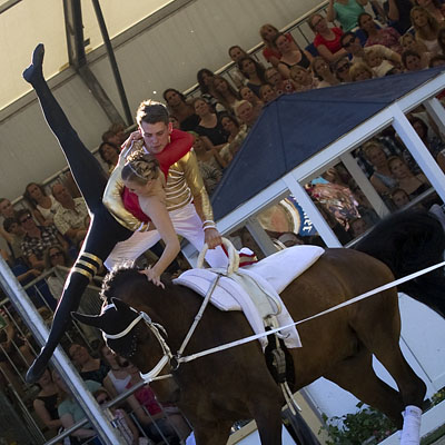 Gera Grün  & Justin von Gerven (GER) auf Danny Boy beim Pas de Deux